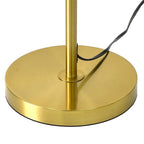 Cozylumi™ 62.5" Boho Arc Floor lamp with Brown Rattan Shade,Farmhouse Gold Standing