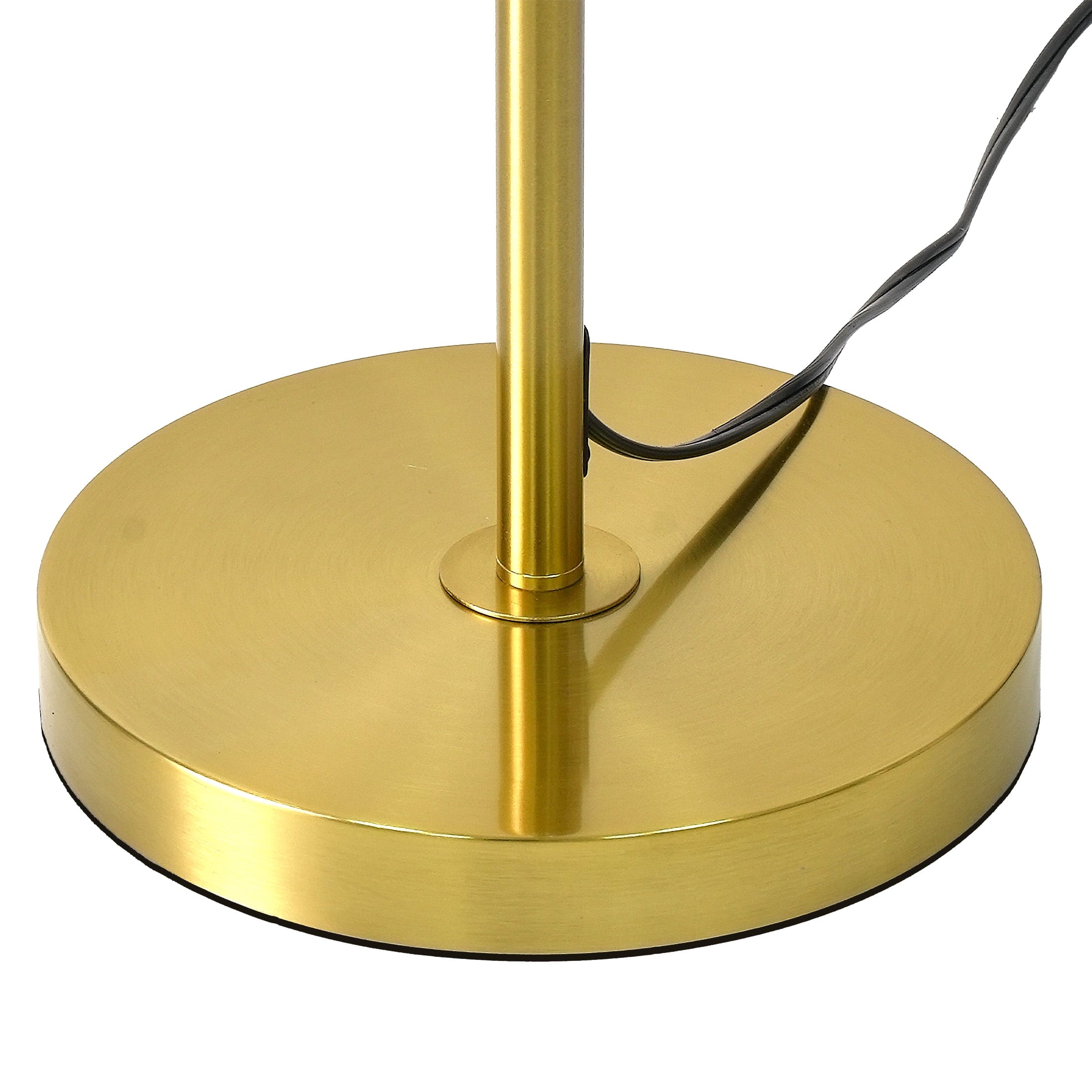 Cozylumi™ 62.5" Boho Arc Floor lamp with Brown Rattan Shade,Farmhouse Gold Standing