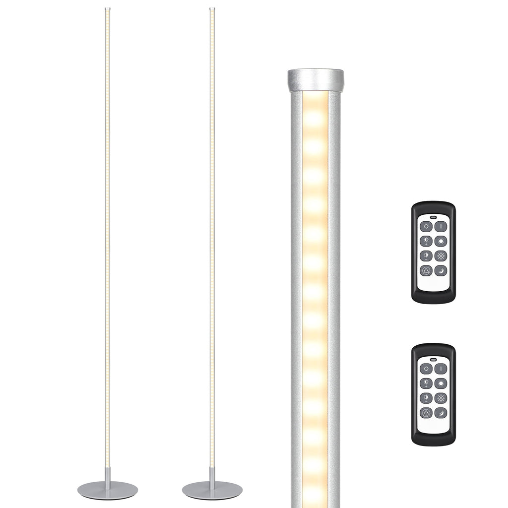 Cozylumi™ Modern LED Corner Floor Lamp Set of 2 with 2 Remote for Living Room