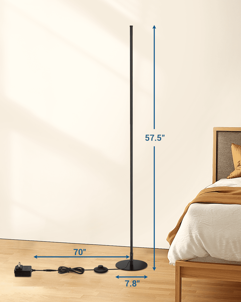 Cozylumi™ DEWENWILS LED Corner Floor Lamp Set of 2, Minimalist Dimmable Mood Lighting