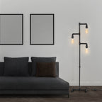 Cozylumi™ Industrial Tree Floor Lamp with 3 Adjustable Rotating Lights, E26 Edison Bulb