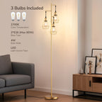 Cozylumi™ 70IN Farmhouse Industrial Floor Lamps for Living Room, Dimmable, Metal