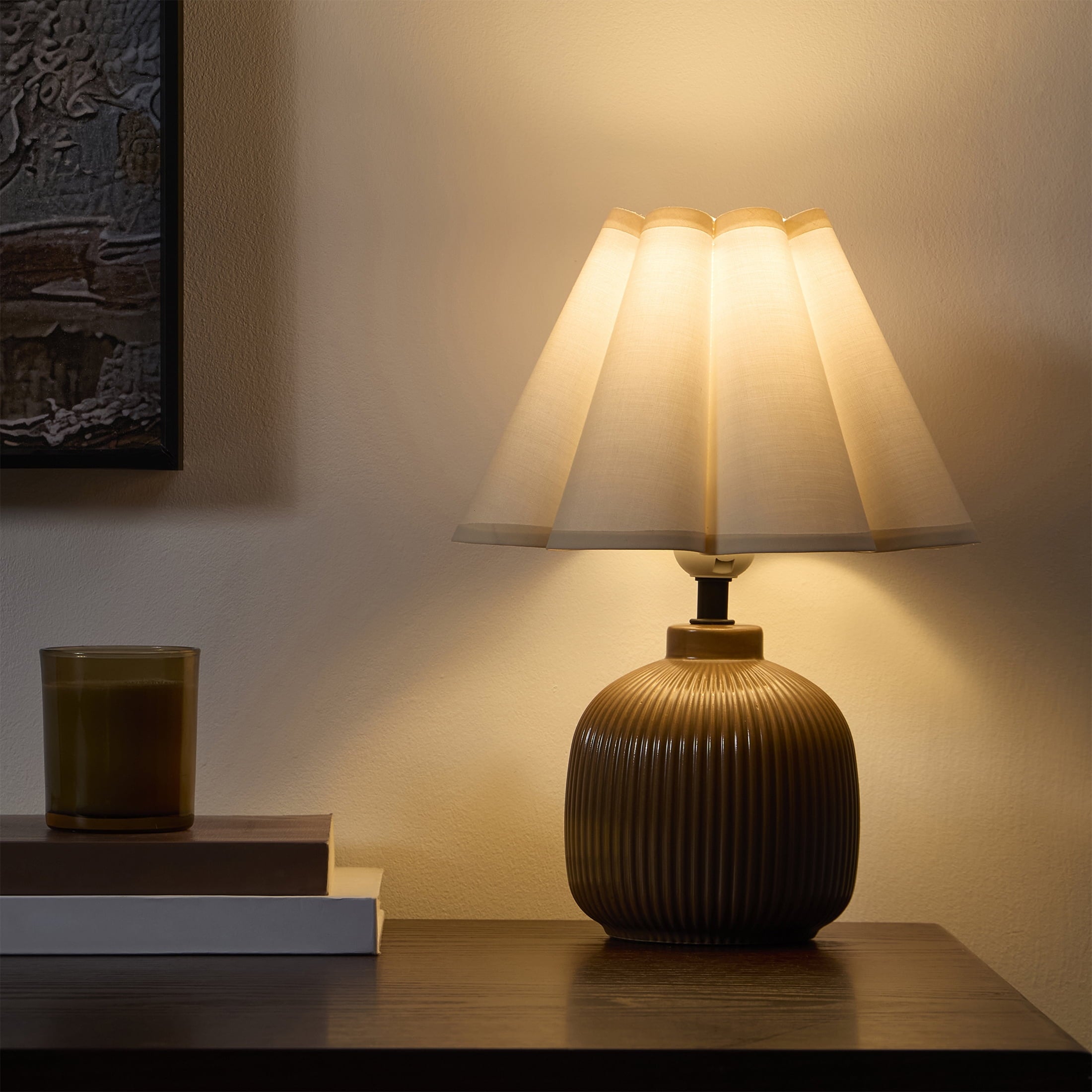 Cozylumi™ 12.5" Brown Ceramic Table Lamp
