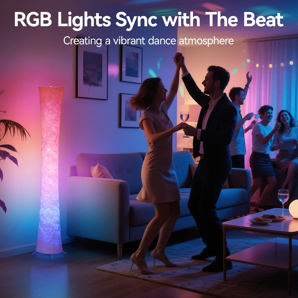 Cozylumi™ 61'' RGBIC LED Floor Lamp, 1800 LM Color Changing Lighting Modern Tall Lamp