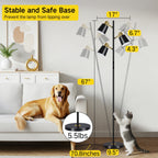 Cozylumi™ Tree Floor Lamp with 3 Adjustable Rotating Lights, Standing Tall Pole Lamps
