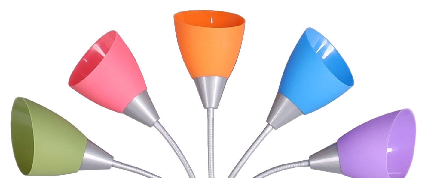Cozylumi™ 5-Light Multi-Color Floor Lamp, Silver Finish