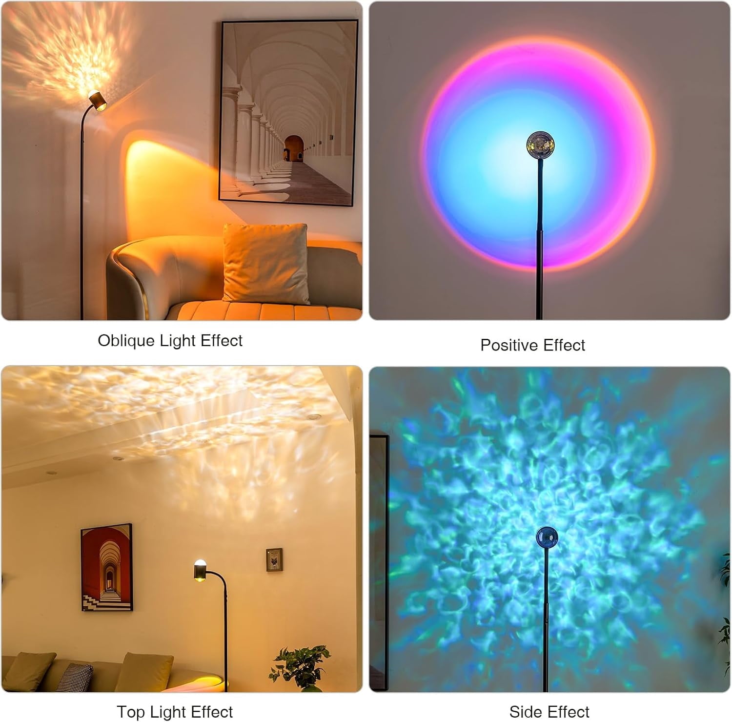 Cozylumi™ KAIPARA Sunset Projection Floor Lamp, Ocean Wave Atmosphere LED Standing Lamp