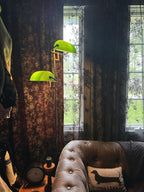 Cozylumi™ Novaretro Vintage Green Glass Bankers Floor Lamp with Adjustable Arm & Pull