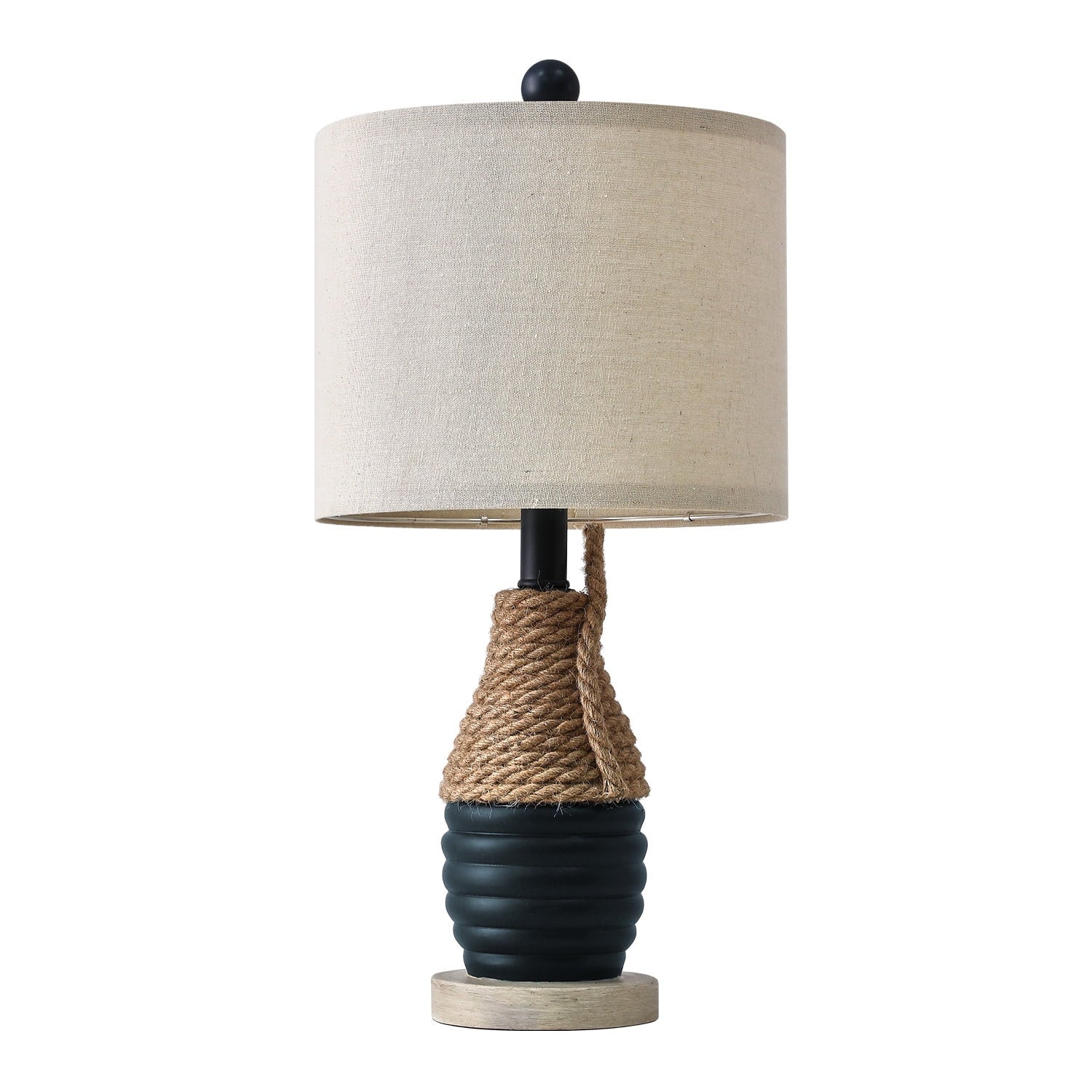 Cozylumi™ Farmhouse Table Lamp for Living Room Bedroom 20" Coastal Navy Blue