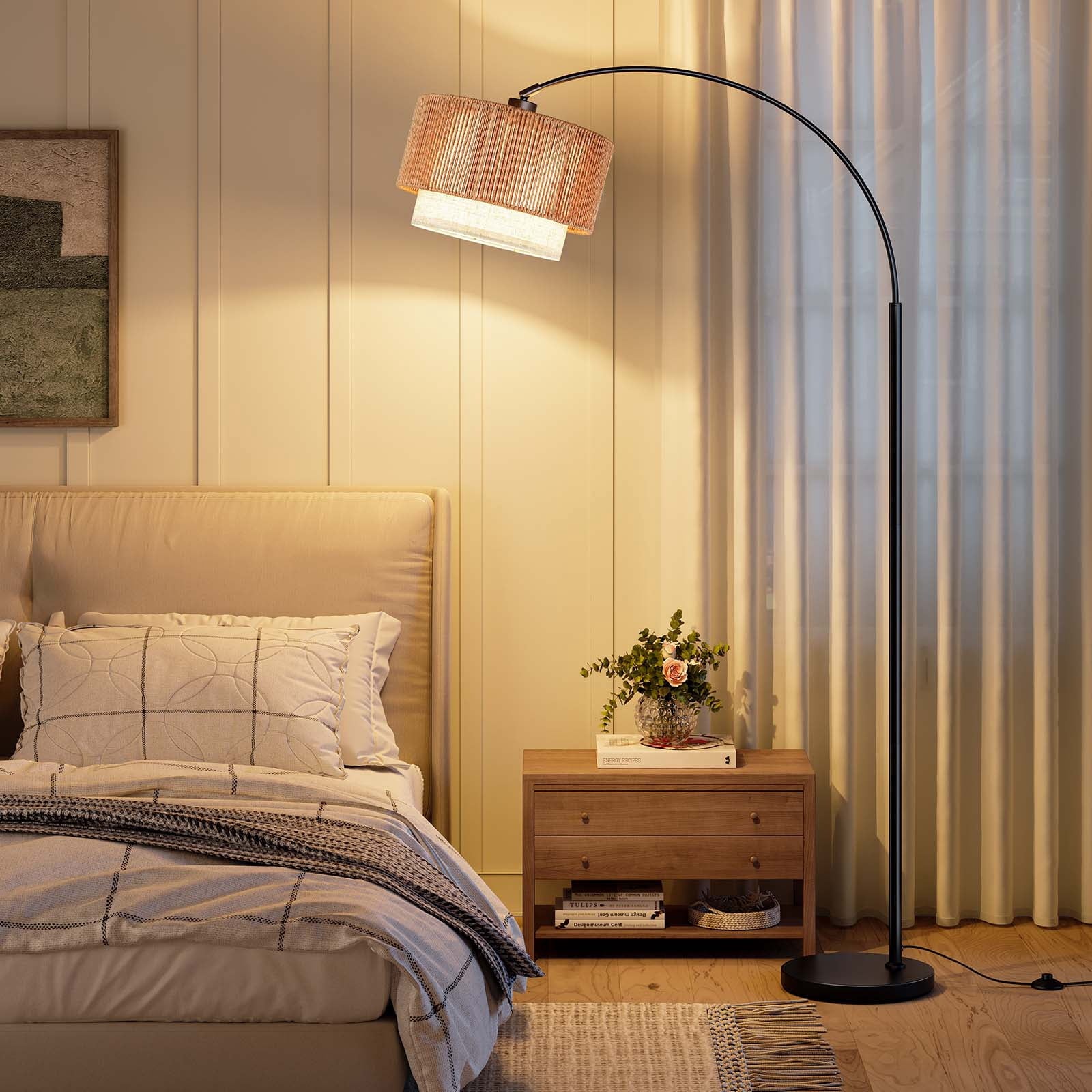 Cozylumi™ Floor Lamps for Living Room with 12W LED Bulb, Arc Floor Lamp with 3 Color