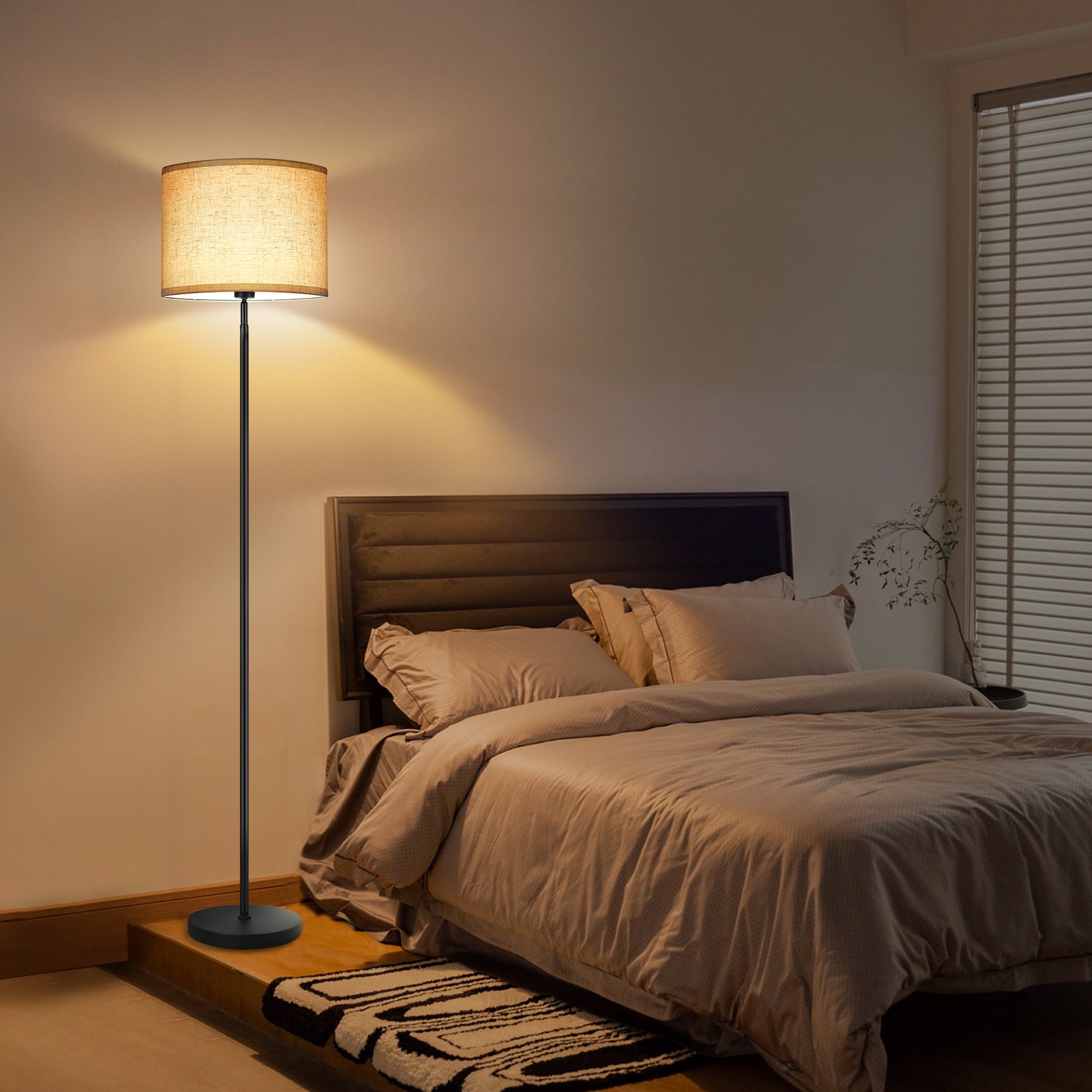 Cozylumi™ Modern Floor Lamps for Living Room, 63" Standing Lamp with Linen Shade, Tall