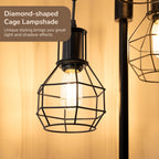 Cozylumi™ 62in Industrial Black Floor Lamps for Living Room, Dimmable, Metal Standing