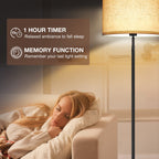 Cozylumi™ Modern Floor Lamps for Living Room, 63" Standing Lamp with Linen Shade, Tall