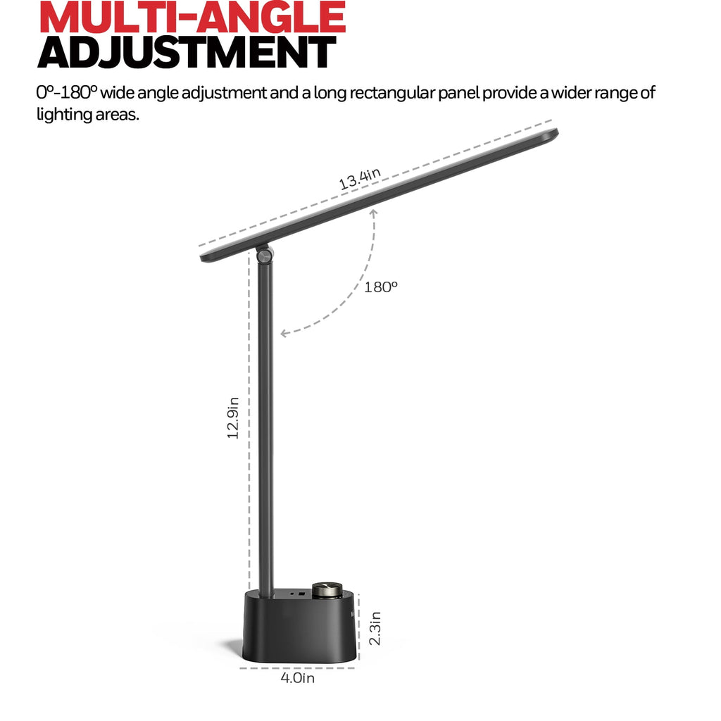Cozylumi™ Honeywell Desk Lamp Home Office - LED Lighting with Charging Station A+C USB