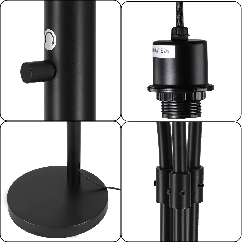 Cozylumi™ 3 Lights Floor Lamp for Living Room, 78" Tall Standing Lamp with Hanging Drum