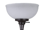 Cozylumi™ 71" New Ribbed Frosted Glass Oil Rubbed Bronze Floor Lamp, Modern Styling