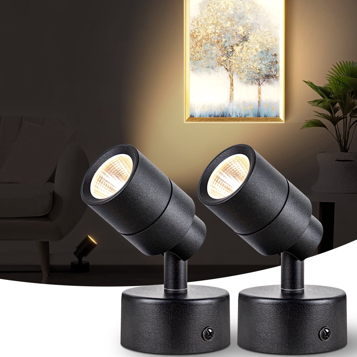 Cozylumi™ SUNVIELED Spotlights Indoor, 3W Up Light Floor Lamps, 3000K Accent Lighting