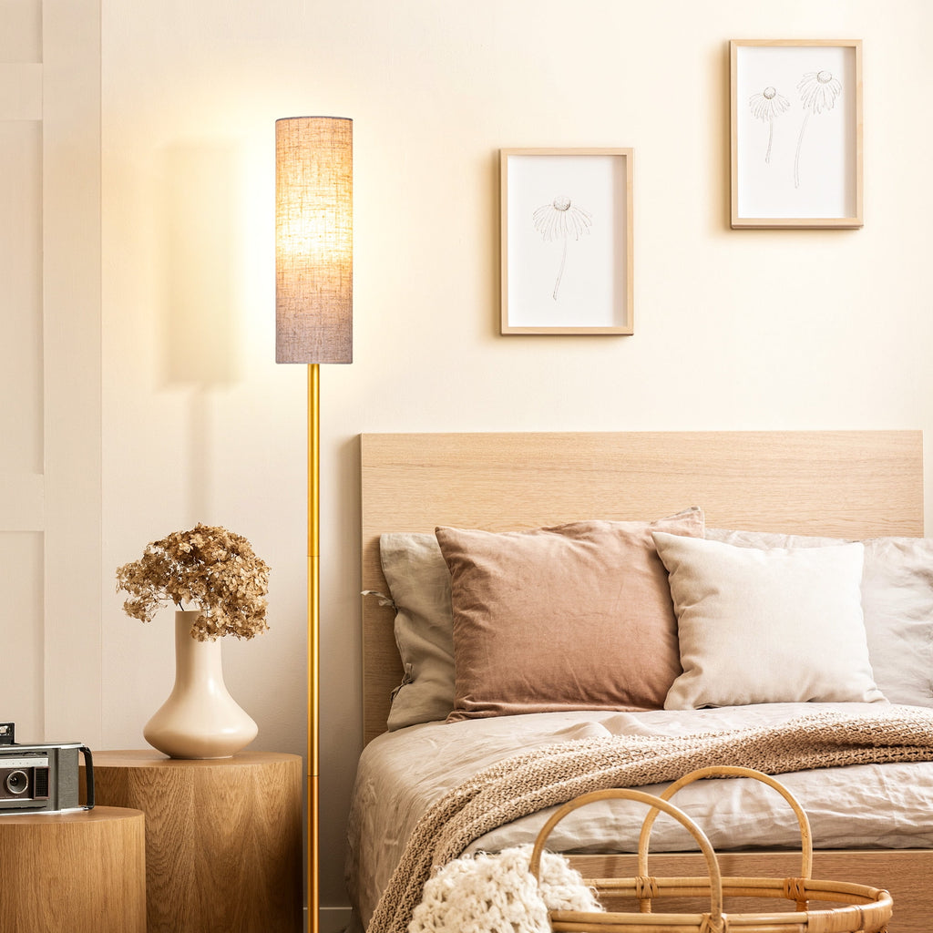 Cozylumi™ 65in Gold Floor Lamps with Remote for Living Room, 2700K-6000K, Standing Tall
