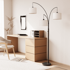 Cozylumi™ 3 Lights Floor Lamp for Living Room, 78" Tall Standing Lamp with Hanging Drum