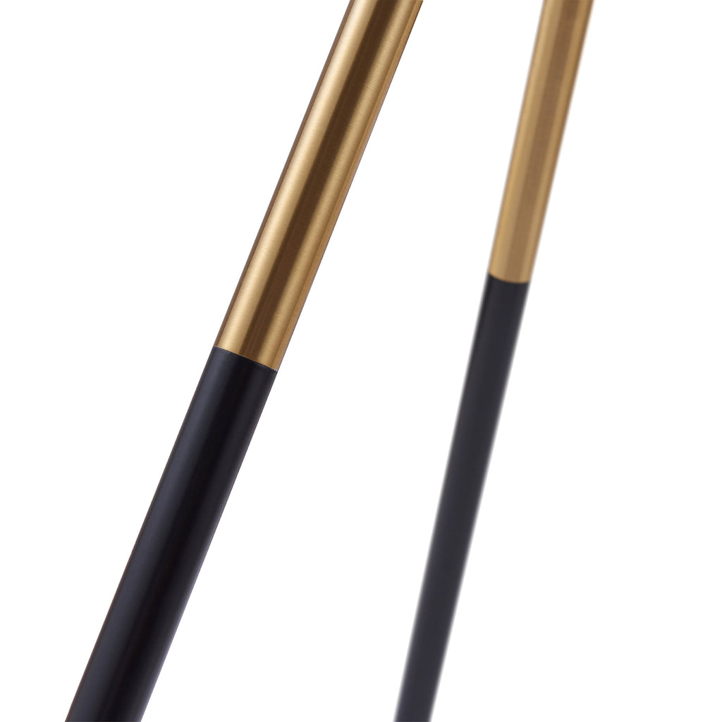 Cozylumi™ Teamson Home Myra Floor Lamp with Glass Table and Built-In USB Port, Gold/Black