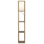 Cozylumi™ 62.25" Modern Pull Chain Weathered Floor Lamp with Natural Square Shade