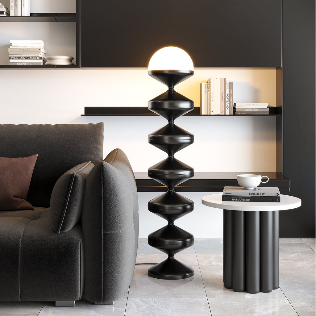 Cozylumi™ Metal Modern Floor Lamp for Living Room, Dome Shape Floor Light with Acrylic