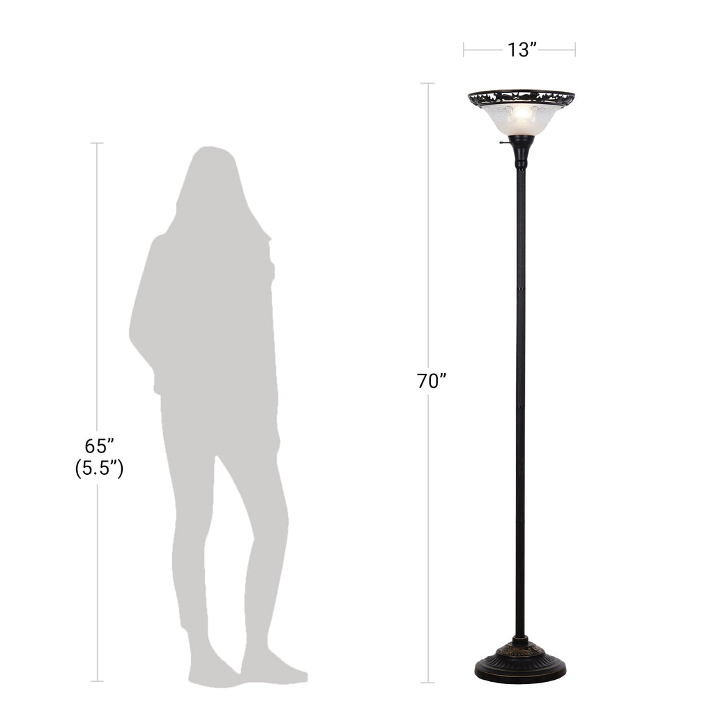 Cozylumi™ Traditional Bronze Victorian Floor Lamp 70"