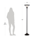Cozylumi™ Traditional Bronze Victorian Floor Lamp 70"