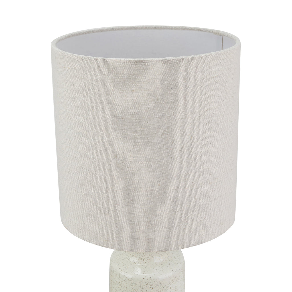 Cozylumi™ 17 in Reactive Glaze Ceramic Table Lamp with Off-White Shade