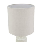 Cozylumi™ 17 in Reactive Glaze Ceramic Table Lamp with Off-White Shade