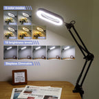 Cozylumi™ Rectangle Magnifying Glass with Light and stand, 5*3 Inch Real Glass 5 Color