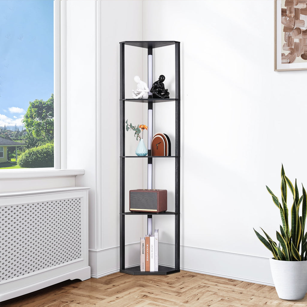 Cozylumi™ 64in Shelf Floor Lamps for Bedroom Office Living Room, Modern LED Corner