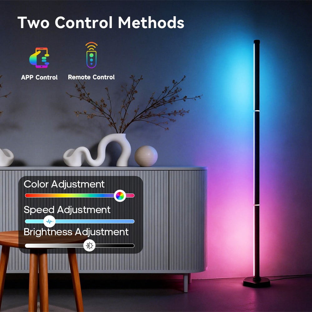 Cozylumi™ LED Corner Floor Lamp, 16 Million Colors Corner Light with App & Remote