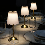 Cozylumi™ Cordless Rechargeable 11.9" Brass Table Lamp with Dimmable 3 Option Lights