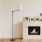 Cozylumi™ 62in Floor Lamps with Swing Arm for Living Room, Retro 350° Adjustable