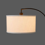 Cozylumi™ Michelle 71-Inch Metal Arc Floor Lamp with White Fabric Shade and 3-Way Switch