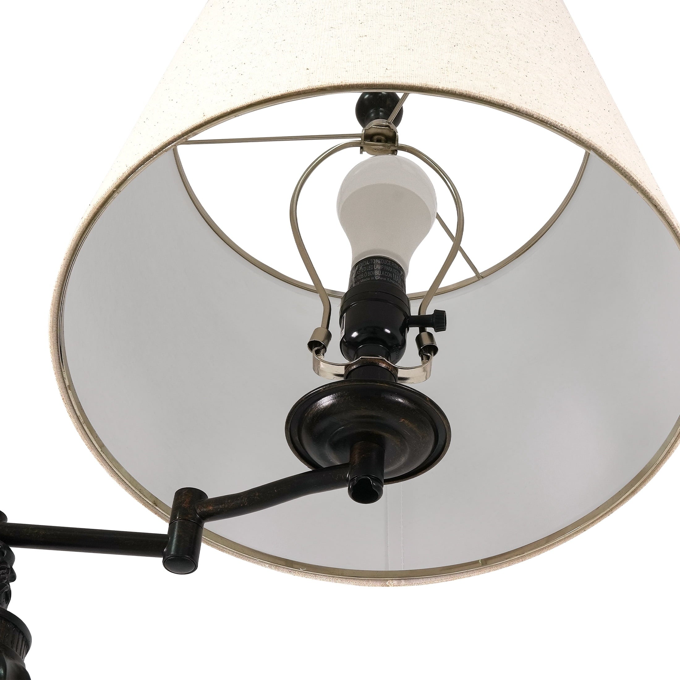 Cozylumi™ 61.5" Vintage Floor Lamp with Linen Shade, Floor Lamp for Living Room