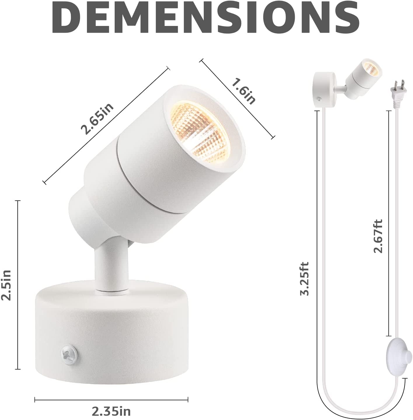 Cozylumi™ SUNVIELED Uplights for Indoor Use, Warm White Floor Spotlight Lamp, 120V