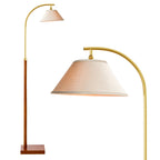 Cozylumi™ 63" Farmhouse Arc Floor Lamp for Living Room,Retro Mdf Metal Standing Lamp
