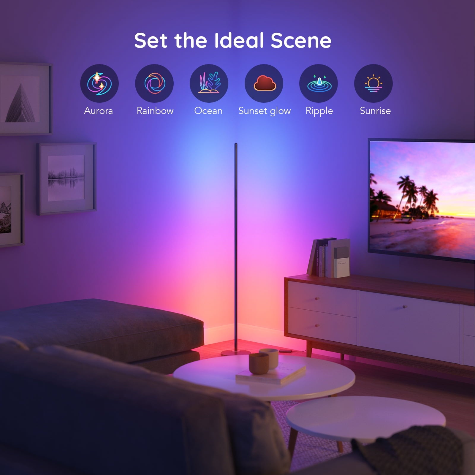 Cozylumi™ Govee Smart RGBICW Floor Lamp