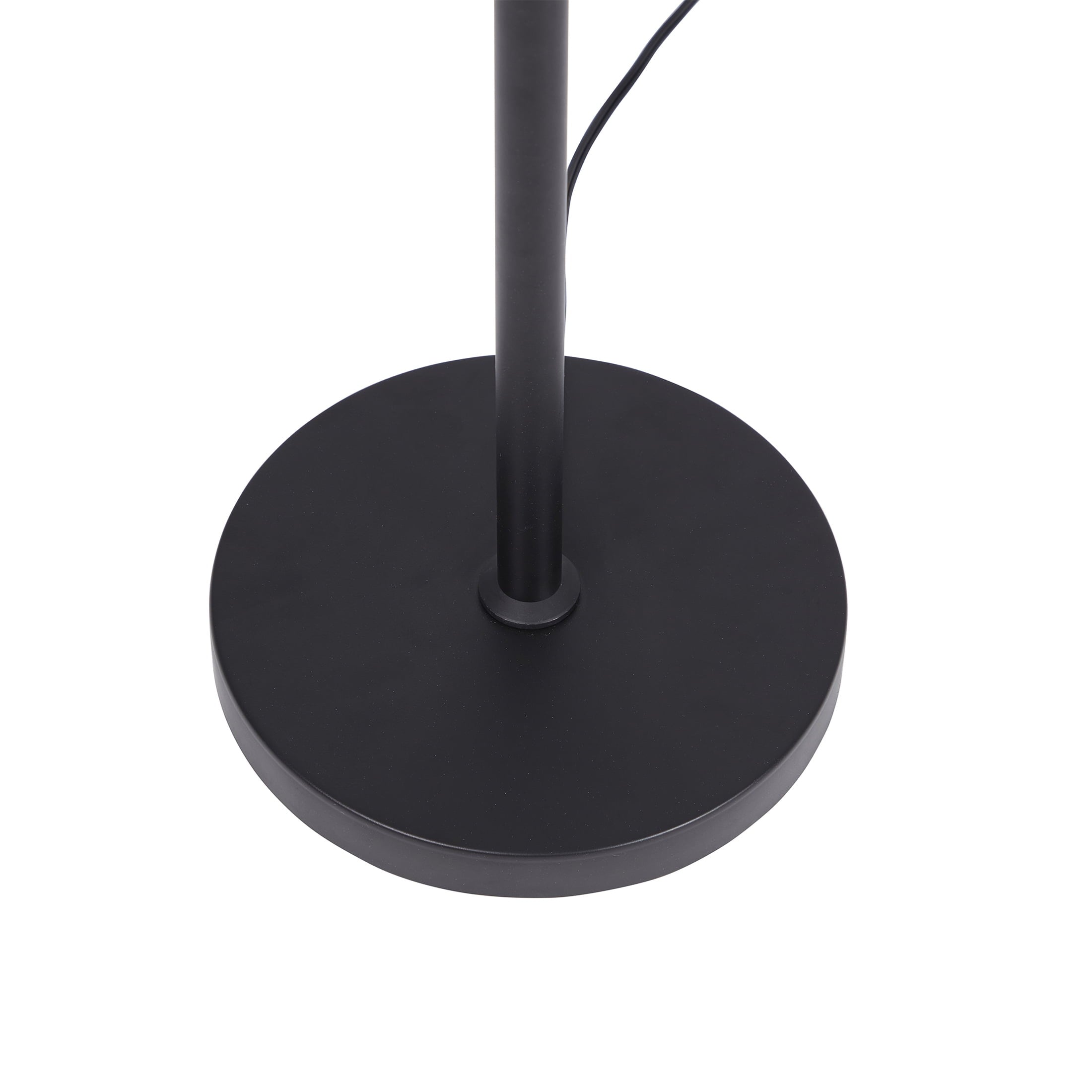 Cozylumi™ 60 in Boho Black Angled Floor Lamp with Rattan Shade
