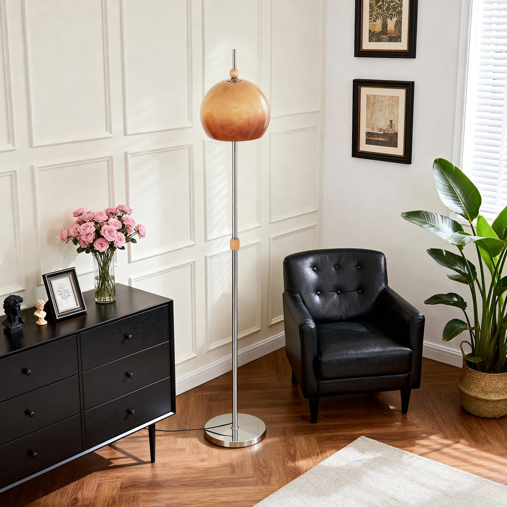 Cozylumi™ Glass Floor Lamps for Living Room, Modern Floor Lamps with Glass Shade &