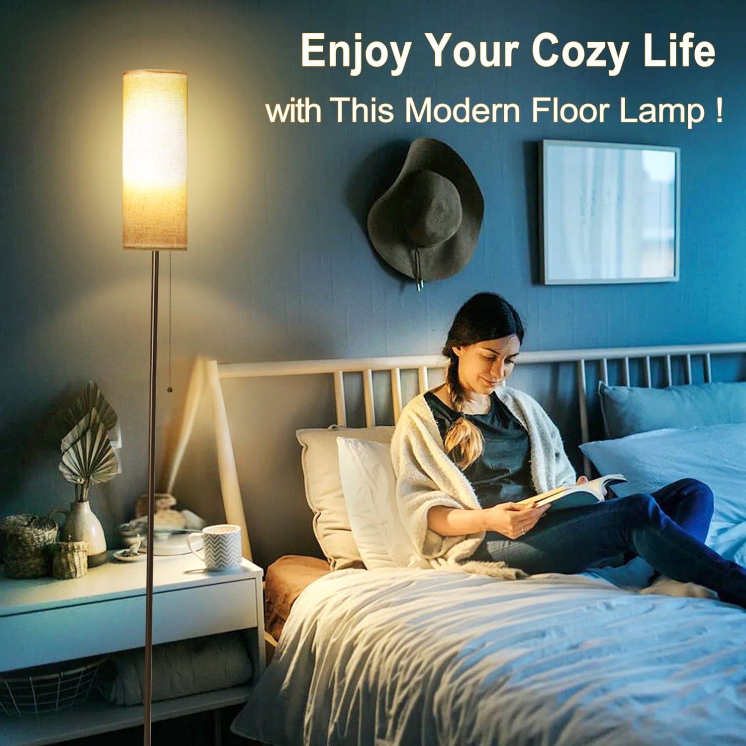 Cozylumi™ Vesteel Floor Lamp for Living Room, Modern Standing Lamp with 3 Color