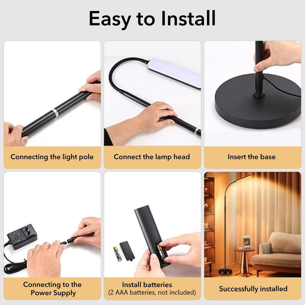Cozylumi™ BN-LINK Floor Lamp with Timer, Standing Lamp with Remote and Touch Control