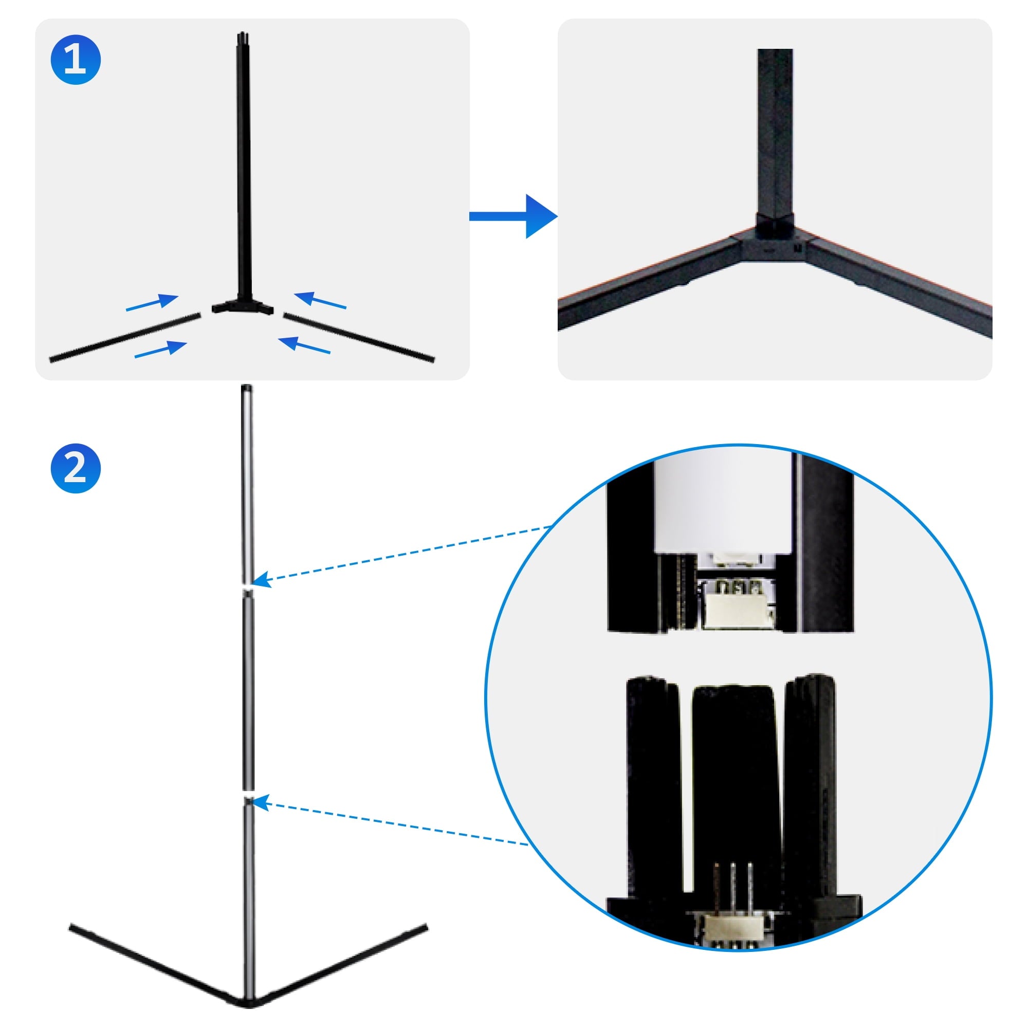 Cozylumi™ Led Corner Floor Lamp, Smart RGB Floor Lamp with APP&Remote, 16 Million