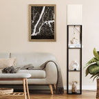 Cozylumi™ 63'' Floor Lamps with Shelves, Home Standing Lamp, Include 1000 Lumens