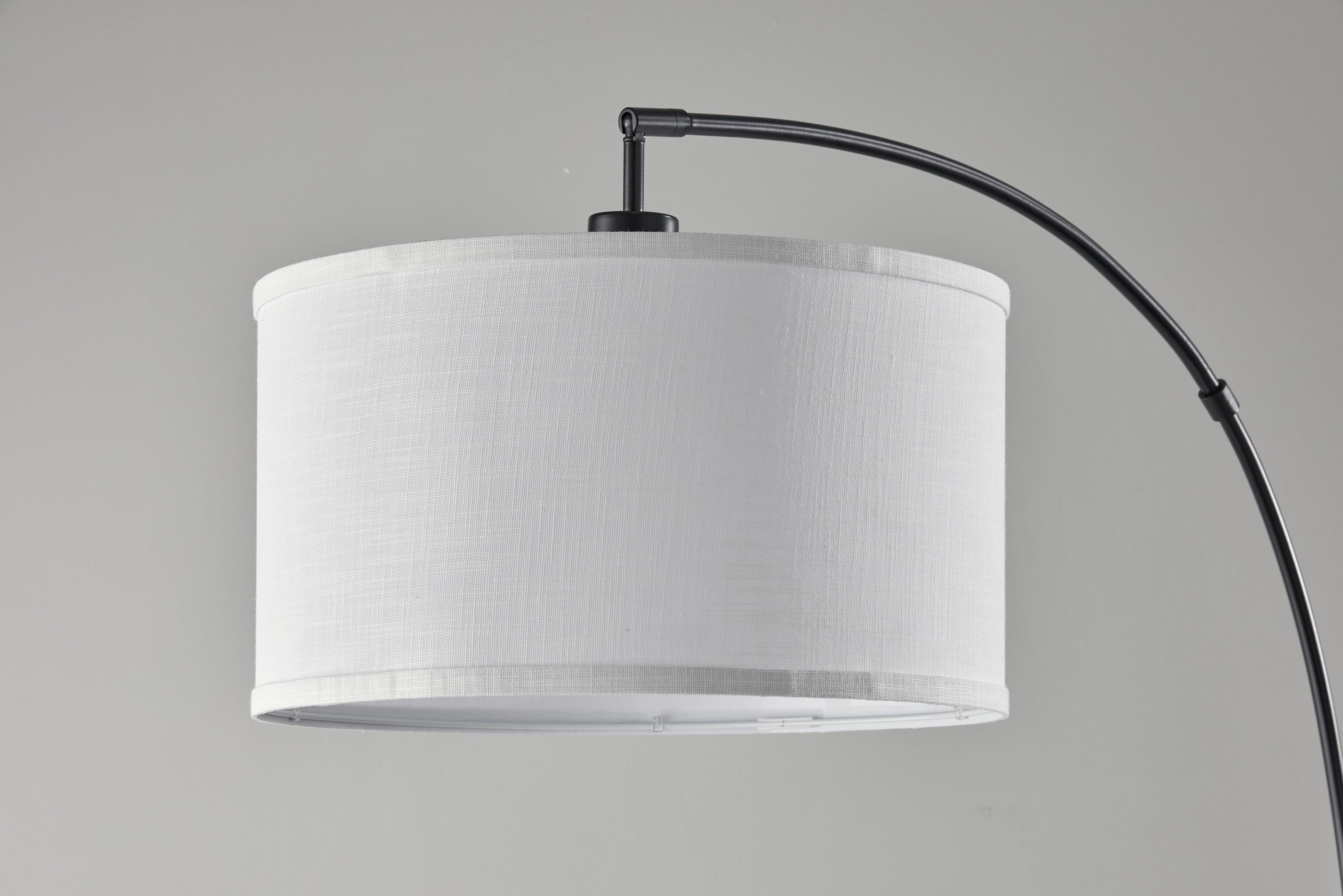 Cozylumi™ Michelle 71-Inch Metal Arc Floor Lamp with White Fabric Shade and 3-Way Switch