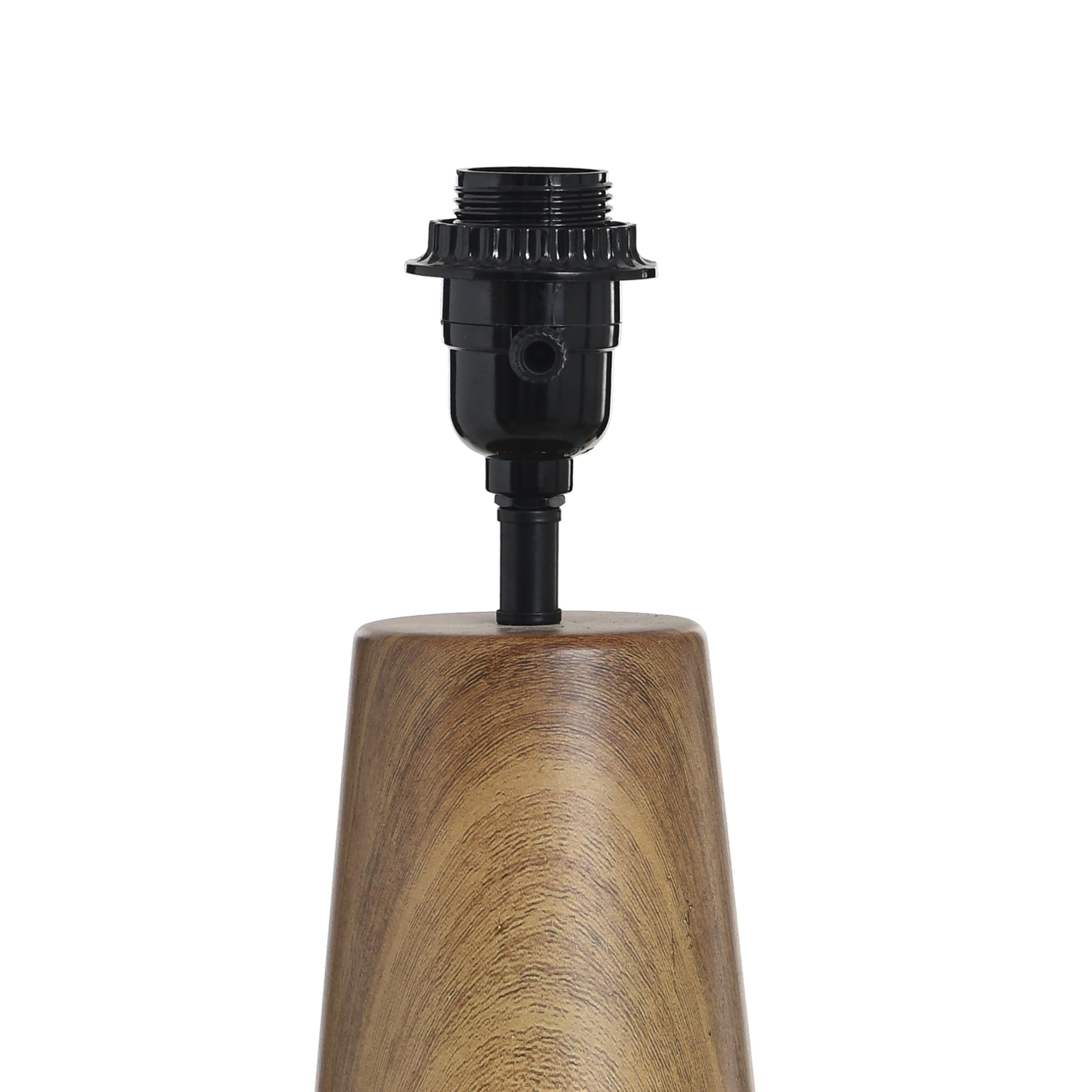 Cozylumi™ Table Lamp, Wood Grain Finish with Pleated Shade