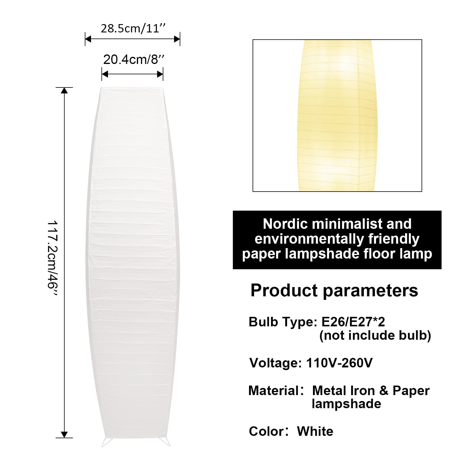 Cozylumi™ HonoDing Minimalist Paper Floor Lamp - Modern Home Decor
