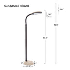 Cozylumi™ 62-inch Natural Sunlight Floor Lamp with Bendable Neck, Light Woodgrain